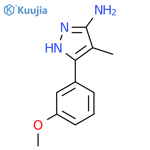 3-(3-methoxyphenyl)-4-methyl-1H-pyrazol-5-amine structure
