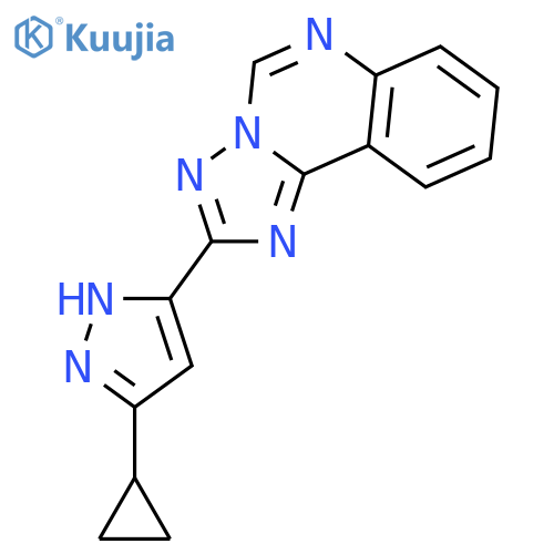 2-(5-cyclopropyl-1H-pyrazol-3-yl)-[1,2,4]triazolo[1,5-c]quinazoline structure