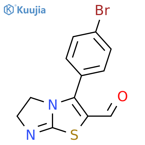 3-(4-bromophenyl)-5H,6H-imidazo[2,1-b][1,3]thiazole-2-carbaldehyde structure