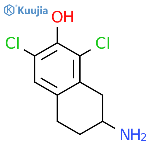 2-Naphthalenol, 7-amino-1,3-dichloro-5,6,7,8-tetrahydro- structure