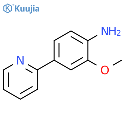 Benzenamine, 2-methoxy-4-(2-pyridinyl)- structure