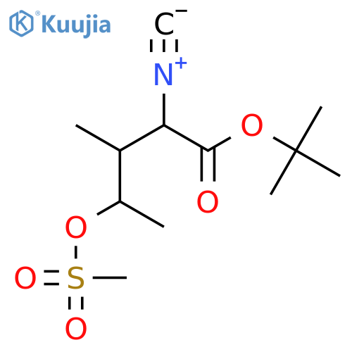 Pentanoic acid, 2-isocyano-3-methyl-4-[(methylsulfonyl)oxy]-, 1,1-dimethylethyl ester structure