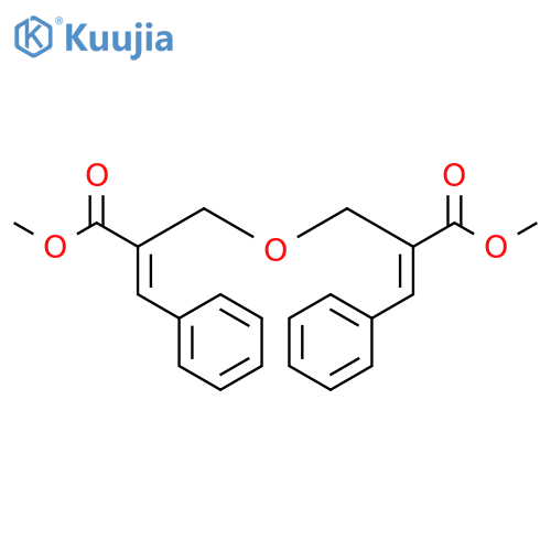 Dimethyl 2,2'-(oxybis(methylene))(2E,2'E)-bis(3-phenylacrylate) structure