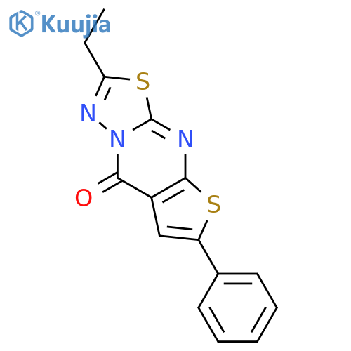 8H-[1,3,4]Thiadiazolo[3,2-a]thieno[2,3-d]pyrimidin-8-one,2-ethyl-6-phenyl- structure