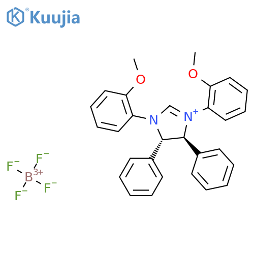 (4S,5S)-1,3-Bis(2-methoxyphenyl)-4,5-diphenyl-4,5-dihydro-1H-imidazol-3-ium tetrafluoroborate structure