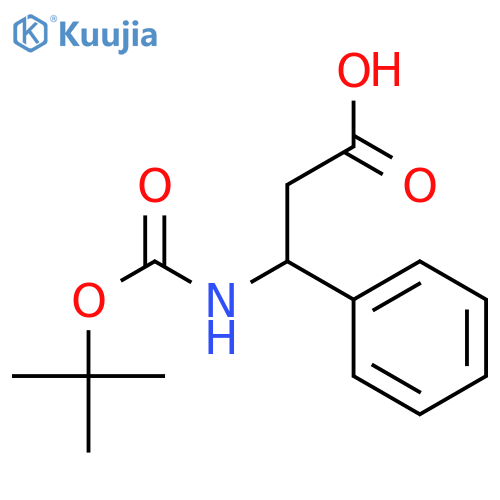 (S)-3-Phenyl-3-(tert-butoxycarbonylamino)propanoic Acid structure