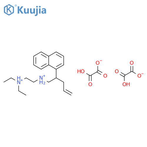 diethyl-[2-[2-(1-naphthyl)pent-4-enylammonio]ethyl]ammonium; 2-hydroxy-2-oxo-acetate structure