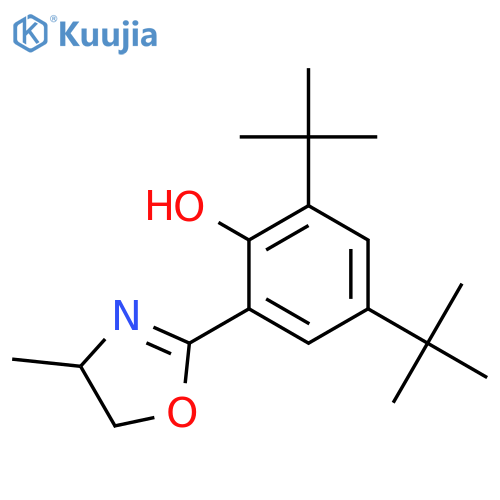 Phenol, 2-[(4S)-4,5-dihydro-4-methyl-2-oxazolyl]-4,6-bis(1,1-dimethylethyl)- structure