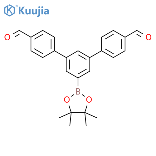 [1,1':3',1''-Terphenyl]-4,4''-dicarboxaldehyde, 5'-(4,4,5,5-tetramethyl-1,3,2-dioxaborolan-2-yl)- structure