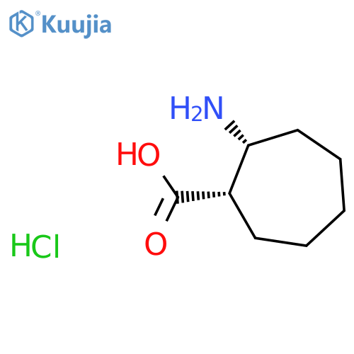 rac-(1R,2S)-2-aminocycloheptane-1-carboxylic acid hydrochloride structure