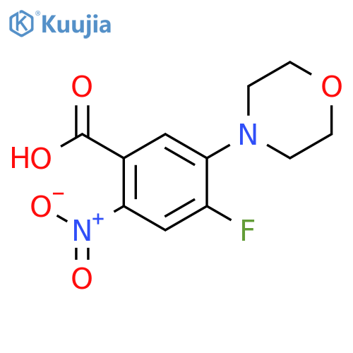 4-Fluoro-5-morpholino-2-nitrobenzoic acid structure