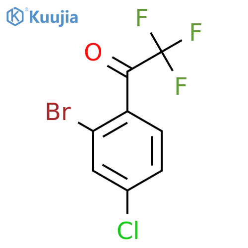 1-(2-Bromo-4-chlorophenyl)-2,2,2-trifluoroethan-1-one structure
