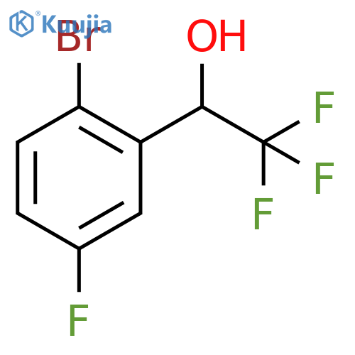1-(2-bromo-5-fluorophenyl)-2,2,2-trifluoroethan-1-ol structure