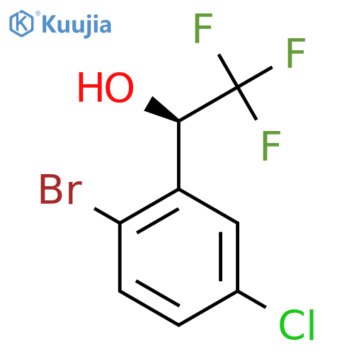 (1R)-1-(2-bromo-5-chlorophenyl)-2,2,2-trifluoroethan-1-ol structure