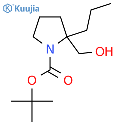 Tert-butyl 2-(hydroxymethyl)-2-propylpyrrolidine-1-carboxylate structure