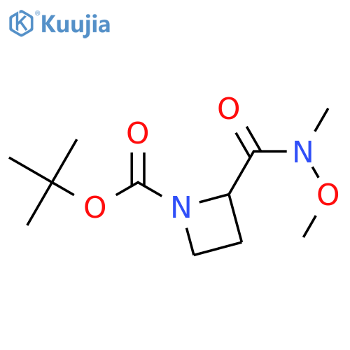 tert-butyl 2-{[methoxy(methyl)amino]carbonyl}-1-azetanecarboxylate structure