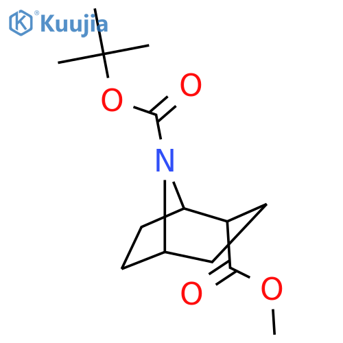 O8-tert-butyl O2-methyl 8-azabicyclo[3.2.1]octane-2,8-dicarboxylate structure