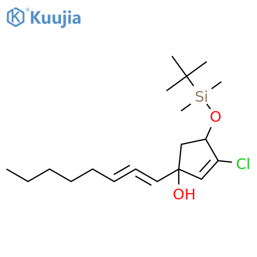 2-Cyclopenten-1-ol, 3-chloro-4-[[(1,1-dimethylethyl)dimethylsilyl]oxy]-1-(1,2-octadienyl)- structure