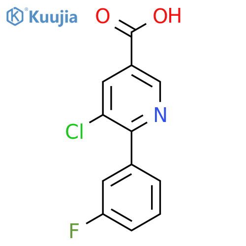 5-Chloro-6-(3-fluorophenyl)nicotinic acid structure
