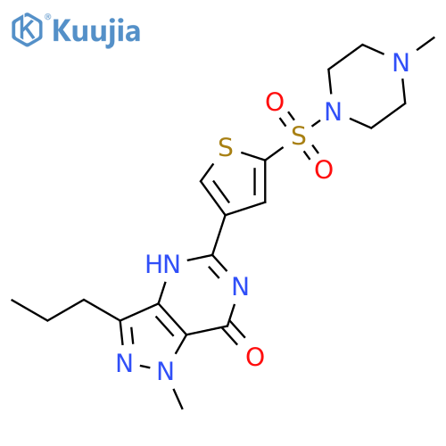 1-Methyl-5-(5-(4-methylpiperazin-1-ylsulfonyl)thiophen-3-yl)-3-propyl-1h-pyrazolo[4,3-d]pyrimidin-7(6h)-one structure