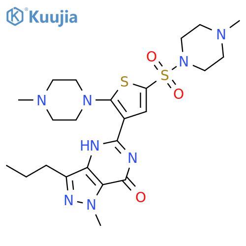 1-Methyl-5-(2-(4-methylpiperazin-1-yl)-5-(4-methylpiperazin-1-ylsulfonyl)thiophen-3-yl)-3-propyl-1h-pyrazolo[4,3-d]pyrimidin-7(6h)-one structure