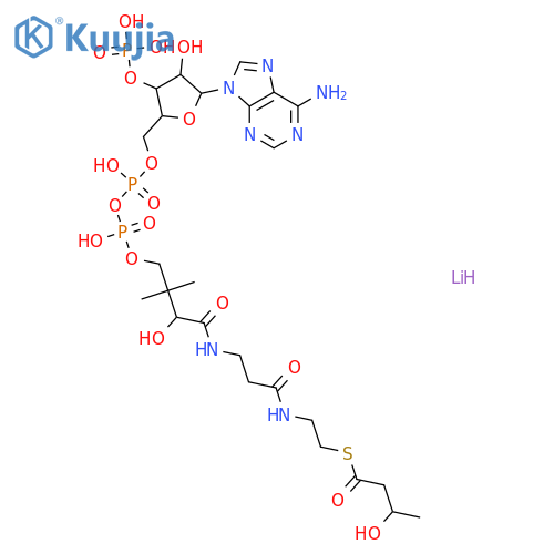 Coenzyme A, S-(3-hydroxybutanoate), lithium salt (1:3) structure