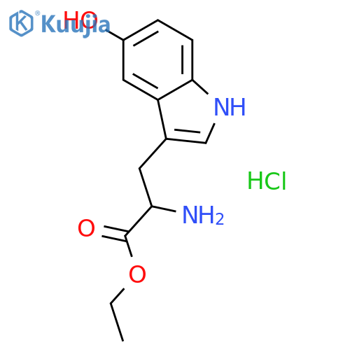 Ethyl 2-amino-3-(5-hydroxy-1H-indol-3-yl)propanoate hydrochloride structure
