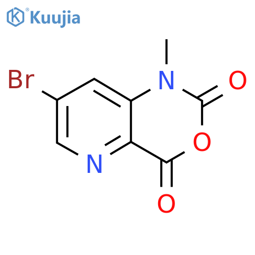 7-bromo-1-methyl-1H,2H,4H-pyrido3,2-d1,3oxazine-2,4-dione structure