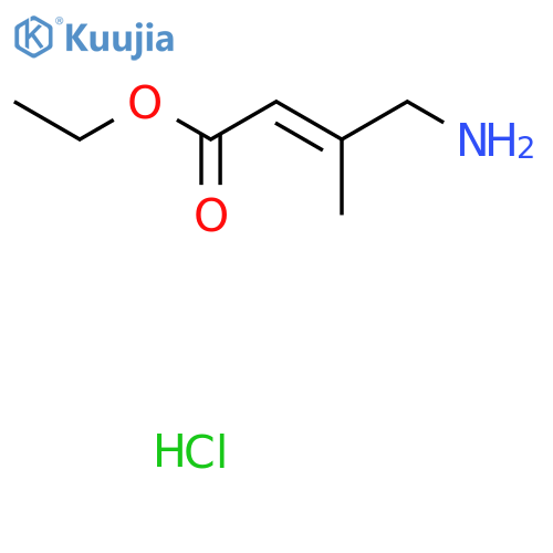ethyl (2E)-4-amino-3-methylbut-2-enoate hydrochloride structure