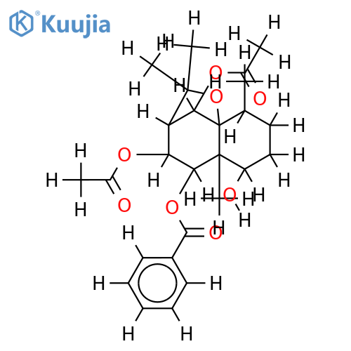 (1S,4R,5S,6R,7R,8R,9S,10S)-6,8-diacetoxy-9-benzoyloxy-1-hydroxydihydro-beta-agarofuran structure