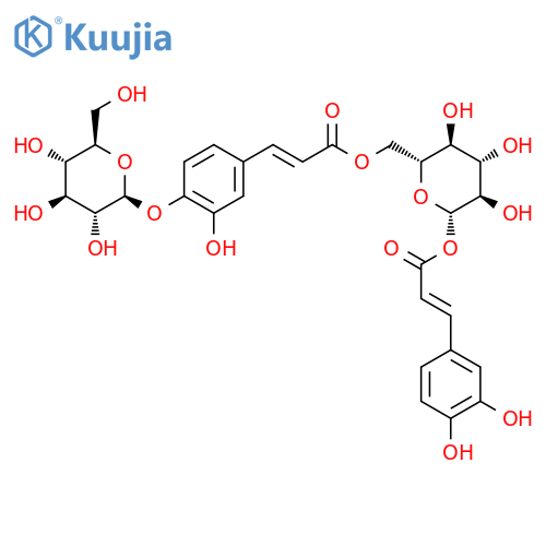 E-caffeoyl 6-O-[4-O-(beta-D-glucopyranosyl)-E-caffeoyl]-beta-D-glucopyranoside structure