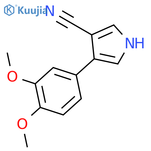 1H-Pyrrole-3-carbonitrile,4-(3,4-dimethoxyphenyl)- structure