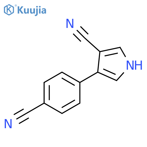 1H-Pyrrole-3-carbonitrile, 4-(4-cyanophenyl)- structure