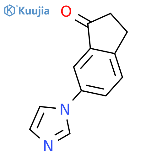 2,3-dihydro-6-(1H-imidazol-1-yl)-1H-Inden-1-one structure