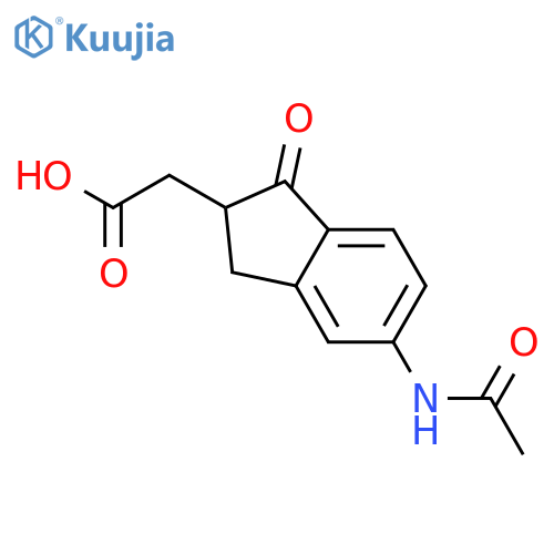 1H-Indene-2-acetic acid, 5-(acetylamino)-2,3-dihydro-1-oxo- structure