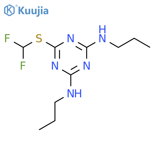 1,3,5-Triazine-2,4-diamine, 6-[(difluoromethyl)thio]-N,N'-dipropyl- structure
