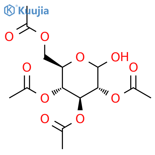[(2R,3R,4S,5R)-3,4,5-tris(acetyloxy)-6-hydroxyoxan-2-yl]methyl acetate structure