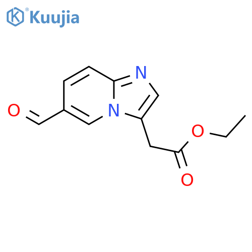 Ethyl 2-(6-formylimidazo[1,2-a]pyridin-3-yl)acetate structure
