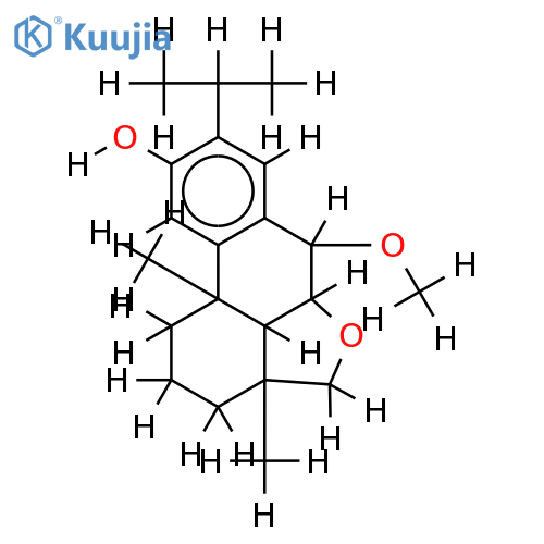 12-hydroxy-7alpha-methoxy-6alpha,18-epoxyabieta-8,11,13-triene structure