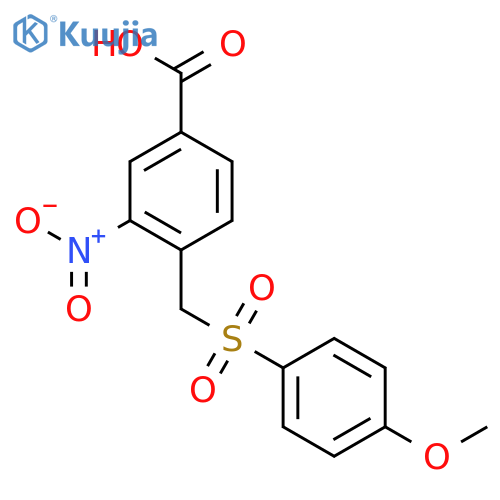 Benzoic acid, 4-[[(4-methoxyphenyl)sulfonyl]methyl]-3-nitro- structure