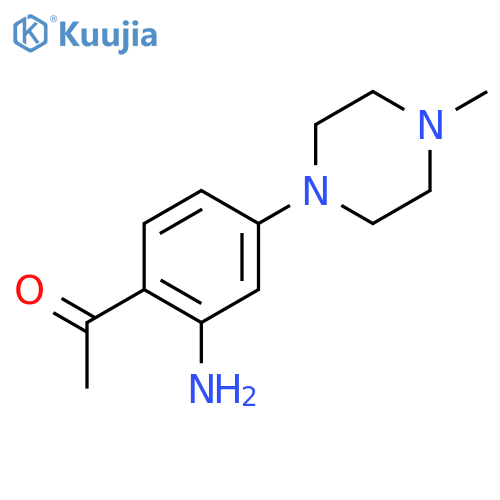 1-[2-amino-4-(4-methyl-1-piperazinyl)phenyl]-Ethanone structure
