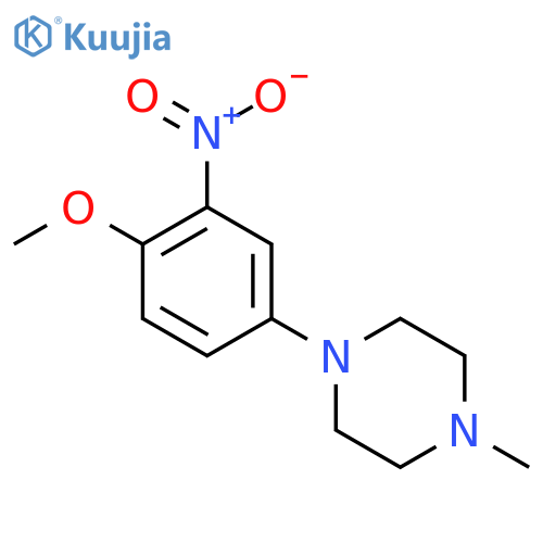 1-(4-Methoxy-3-nitrophenyl)-4-methylpiperazine structure