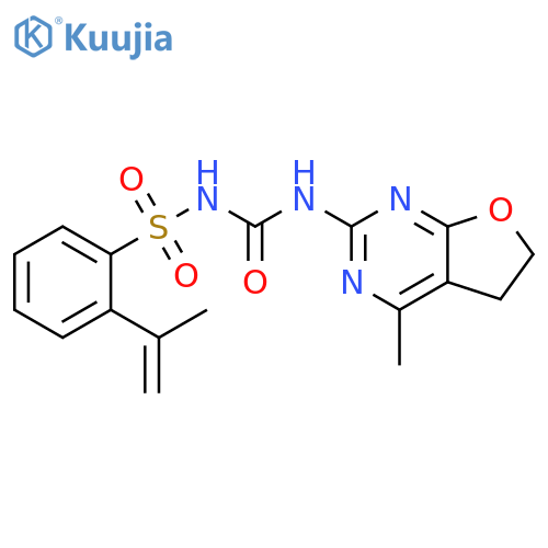 Benzenesulfonamide,N-[[(5,6-dihydro-4-methylfuro[2,3-d]pyrimidin-2-yl)amino]carbonyl]-2-(1-methylethenyl)- structure