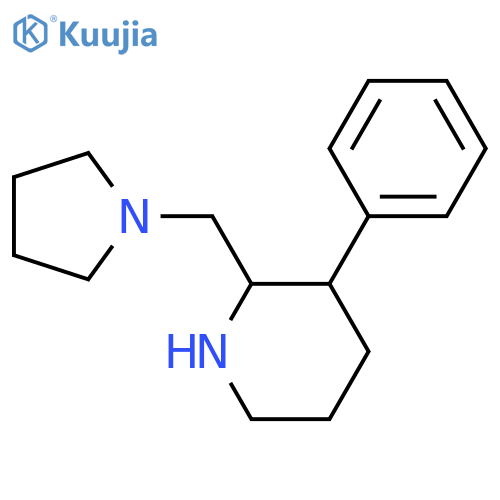 (2R,3r)-3-phenyl-2-(pyrrolidin-1-ylmethyl)piperidine structure