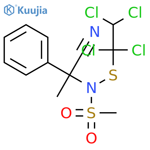 Methanesulfonamide, N-(1-cyano-1-phenylethyl)-N-[(1,1,2,2-tetrachloroethyl)thio]- structure
