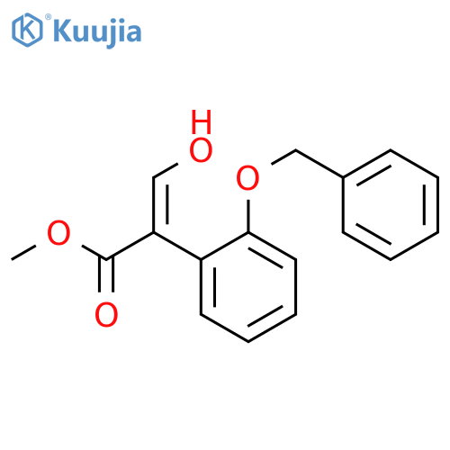 Benzeneacetic acid, a-(hydroxymethylene)-2-(phenylmethoxy)-, methylester structure