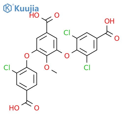 BENZOIC ACID, 3-(4-CARBOXY-2-CHLOROPHENOXY)-5-(4-CARBOXY-2,6-DICHLOROPHENOXY)-4-METHOXY- structure