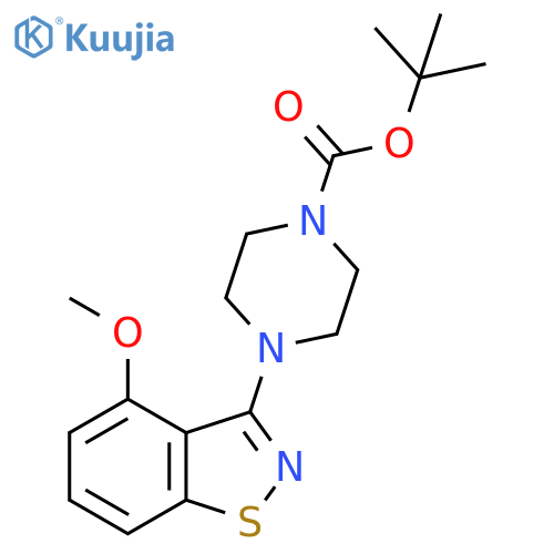 1-Piperazinecarboxylic acid, 4-(4-methoxy-1,2-benzisothiazol-3-yl)-,1,1-dimethylethyl ester structure