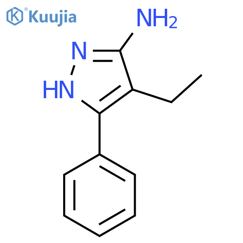 4-ethyl-3-phenyl-1H-pyrazol-5-amine structure