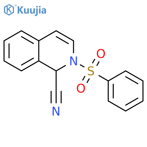 2-(Benzenesulfonyl)-1,2-dihydroisoquinoline-1-carbonitrile structure